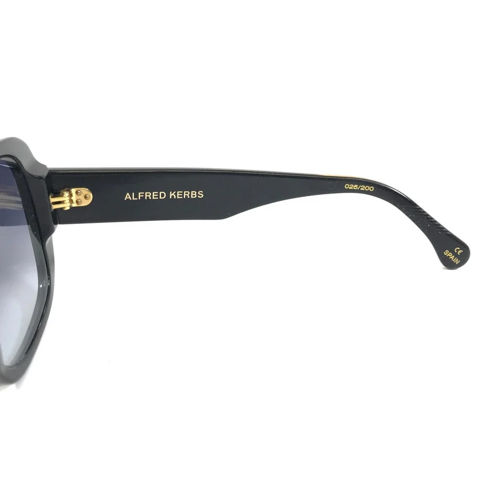 Alfred Kerbs Sunglasses CARI BK 025/200 Black Gold Frames w Gray Gradient Lenses